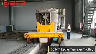 Anti - High Temperature Ladle Transfer Car Pouring Hot Molten Steel Ladle - Explosion Proof