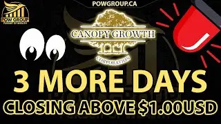 Canopy Growth: 3 More Days Above $1.00 USD to Regain Nasdaq Compliance