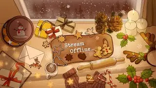 Animated Twitch Overlay Cozy Christmas Dessert Table, Aesthetic Xmas Lo-fi Desk Stream Package