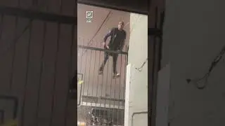 Fence climbing gone wrong 😑😂                     🎥: Collab