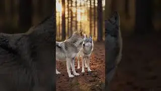 Wolves Show Affection Through Gentle Greetings #animalkingdom #wildlife  #wolffamily #wolfpacks