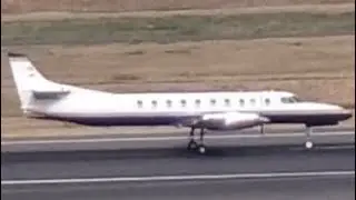 *RARE* US Army Corps of Engineers Fairchild Swearingen Metroliner [N55CE] Landing at PDX