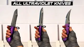 CS2 All Ultraviolet Knives - In Game showcase [4K60FPS]