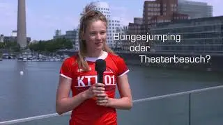 Bundesliga-Wechselzone mit Franca Henseleit