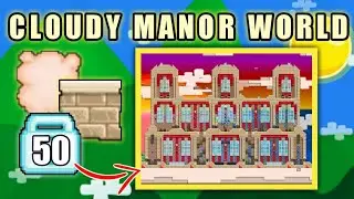 CLOUDY MANOR MAIN WORLD | Growtopia World Design