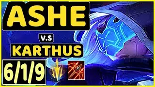 DE&aacute;DLY (ASHE) vs KARTHUS - 6/1/9 KDA BOTTOM ADC GAMEPLAY - EUW Ranked GRANDMASTER