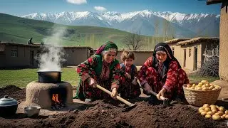Traditional Potato Farming & Quick Home-Cooked Meal by an Afghan Family