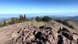 On top of Blue Mountain Port Angeles Washington. View of the North Coast