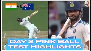 India vs  Australia BGT 2nd Day Pink Ball Test Highlights | #indiancricketer #pinkballtest pinkb