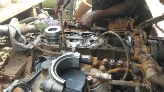 Step 2: Howo YC engine repair (pistons+rings intake).