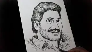 How to Draw Andhra Pradesh CM YS Jagan Drawing Step by Step
