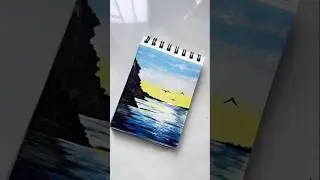 Paint Sea scape with me🌊 #paintingideas #shortvideo #youtubeshorts #youtubeindia #seascape #painting