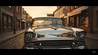 Vintage Car Test Drive | 4K Cinematic Retro Street Scene (Free to Use)