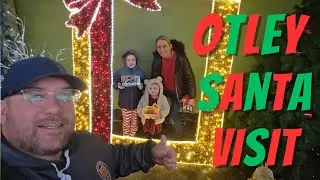 Visiting Santa at Otley Garden Centre. 