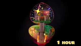 Fall asleep with Polly Pocket starlight castle ⭐️💖 1 hour of calm sleepy time music