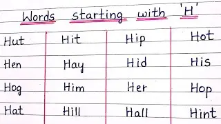 50+ Words starting with 'H' Words that start with 'H' Letter 'H' Words 50 'H' Letter Words