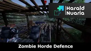 Good zombie horde defence with spikes and guns in No one survived