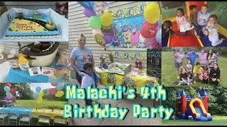 SpongeBob Party Extravaganza 🥳 Cake, Pi&ntilde;ata, Water Slide & Bounce House