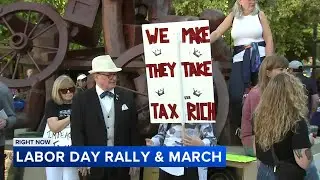 Hundreds join local unions for 'Workers over billionaires' Chicago Labor Day march and rally