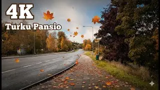 Turku,Finland Walking Tour Arround Perno Autumn 4K