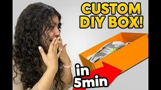 Curly Hair Girl Brings Her Sneakers for a Custom Box | 5-Min DIY Build!