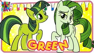 My Little Pony Twilight Sparkle And Rarity In GREEN Color Coloring Pages How To Color