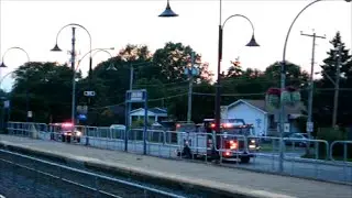 MONTREAL FIRE TRUCKS & COP CARS RESPONDING IN THE SUBURBS