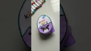 diy Kuromi sanrio kinder joy toy with paper craft #diy #craft #shorts #shortvideo