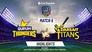 Oman D10 Cup 2022, Match 5 - Qurum Thunders vs Darsait Titans | Full Highlights