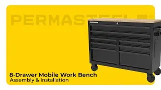 How to Assemble the Permasteel 8-Drawer Mobile Workbench | PW-70468-BK Assembly & Installation