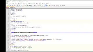 Area of the Circle Using PHP