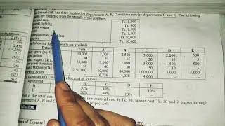 #2 Overhead Distribution (problem solution ) ~~cost & management accounting