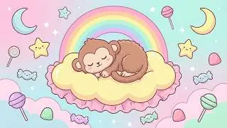 Sleepy Little Monkey Lullaby 🐵🌙 | 3 Hours Gentle Sleep Music for Babies, Toddlers & Kids