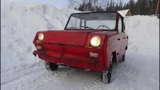 Холодный пуск мотоколяски СЗД - 40 часть2