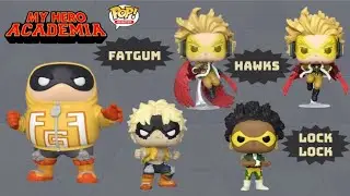 Hawks (Flocked), Locklock (Rocklock) and Fatgum (Slim) Funko Pops | My Hero Academia Unboxing