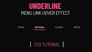 Draw Underline Link Hover Effect  |  CSS Menu Hover Effect