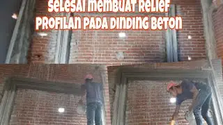 CARA RELIEF DINDING BETON MODEL WALL MOULDING || IDE BIKIN RUANGAN MEWAH