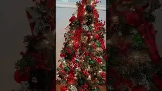 2024 Christmas Decor~WOW idea Decorate #christmas  tree with  Red plaid ribbon #decoration #xmas