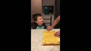 Jax getting a reply letter from Santa