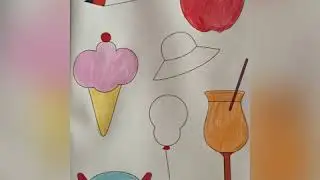 Match body parts to the object, Draw object to show number value,count n colour the object  ☀️ .