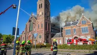 Zeer grote brand verwoest Corneliuskerk Limmen: 
