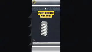 Autocad Sweep command with a twist #autodesk #AutoCAD #cad #3dmodel #3dmodelling #sweepcommand
