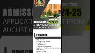 SAU Tandojam Admission 2024-2025 announced | SAU Undergraduate Admissions 2025