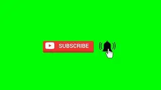 #2 Youtube Animated Green screen Subscribe button with bell icon sound - click subscribe button