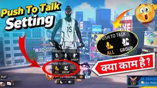 Push To Talk Mic Setting Free Fire | How To Use Push To Talk Setting #ajgamer #ffeventupdater