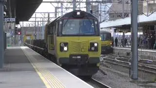 (HD) Colas Rail 70806 at Cambridge working Hoo Junction-Whitemoor | 01/04/15