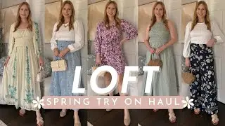 LOFT Spring 2025 🌸 New Arrivals Try-On Haul | Beach Vacation Outfits, Easter Dresses #lofthaul