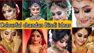 Bindi Ideas and Designs / #Chandan bindi #designs for #bridals / colorful #bindi | adeelagullvanity