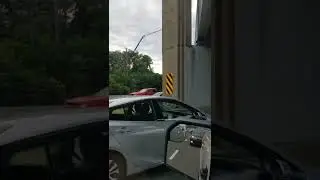 HUGE AMERICAN FLAG HANGING FROM CRANE!!!