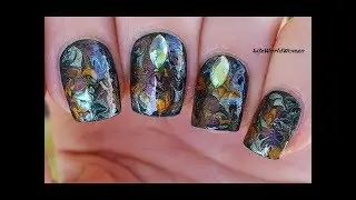 Marble Nails #1: Dark Green Based Drag